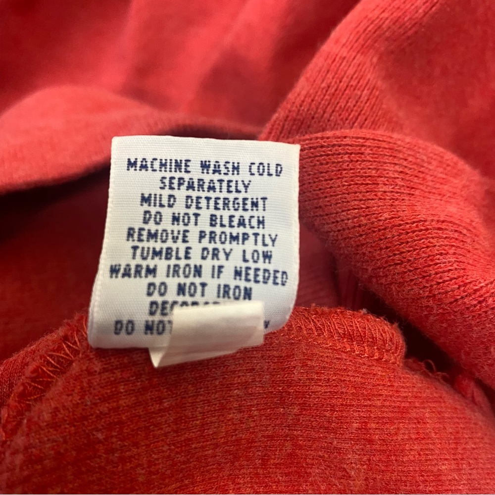 Polo Ralph Lauren Sweater Quarter Zip Pullover Sweater Large Red - Picture 9 of 10